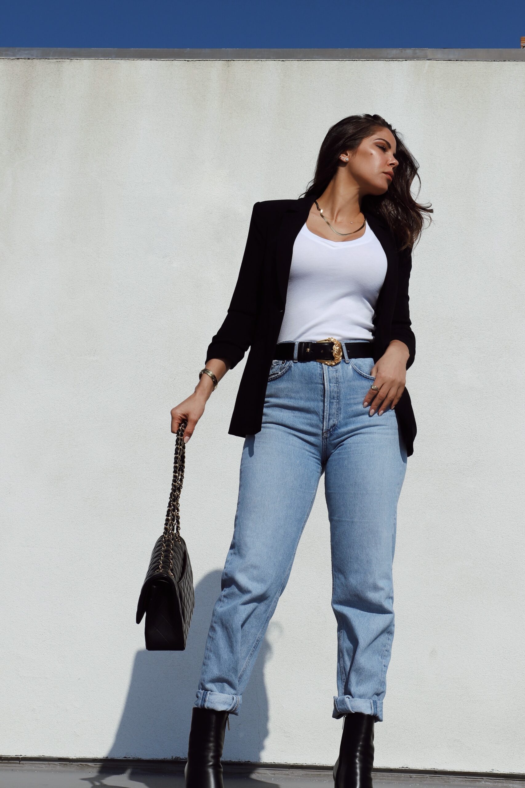 business casual mom jeans
