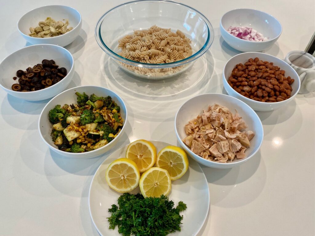 Zesty Gluten Free Pasta Salad ingredients Zesty Gluten Free Pasta Salad ingredients