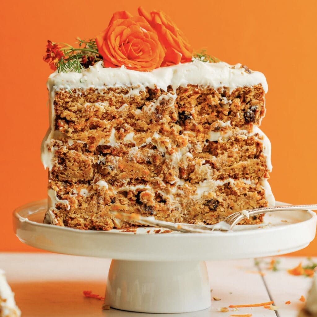The Best Vegan Fall Desserts - Vegan Carrot Cake
