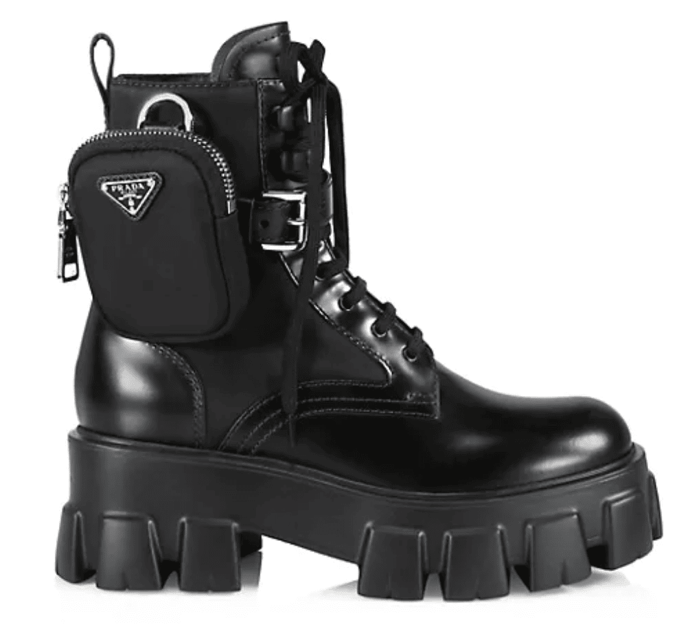 Prada Monolith Lug-Sole Combat Boots - The Best Fall Boots For Women
